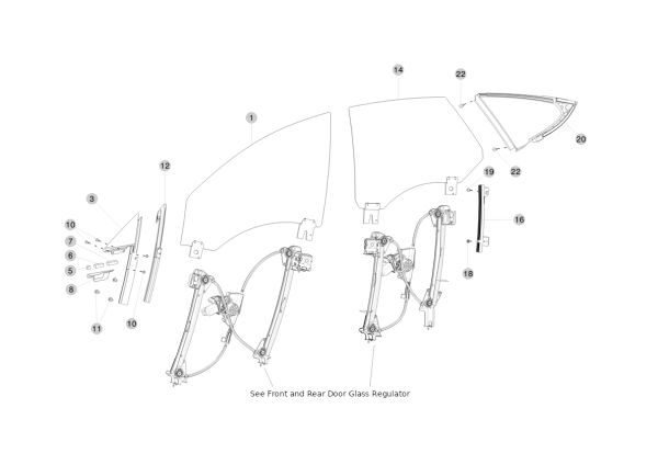 Front and Rear Door Glass