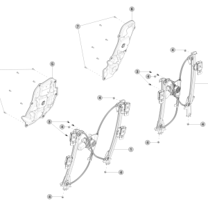 Front and Rear Door Glass Regulator