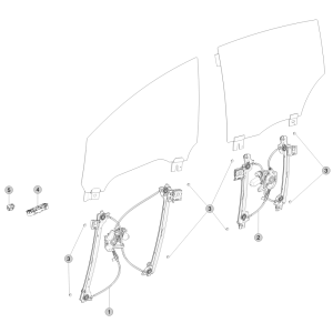 Front and Rear Door Glass Regulator