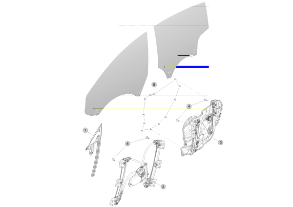 Front and Rear Door Glass Regulator