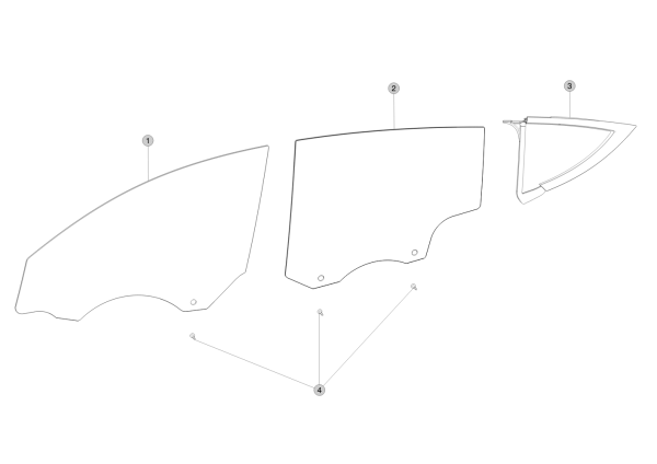 Front and Rear Door Glass