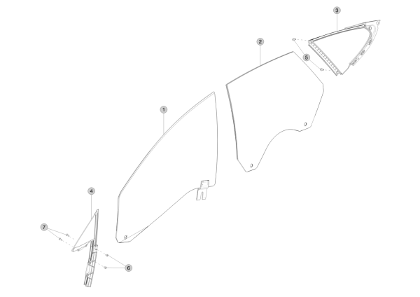 Front and Rear Door Glass