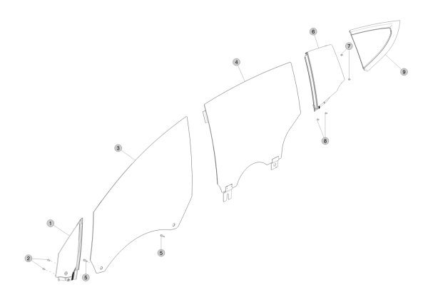 Front and Rear Door Glass