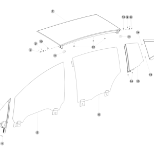 Front and Rear Door Glass