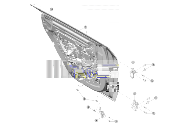 Rear Door Hinges and Fittings