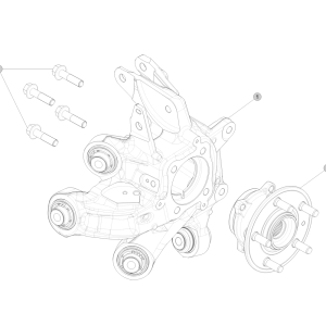 Rear Knuckle - Hub and Bearing