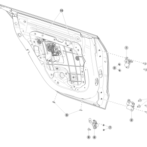 Rear Door Hinges and Fittings