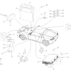 Modules, Fuses, Inertia Switch and Horn - 1
